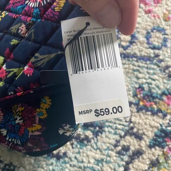 Vera Bradley large blush and brush makeup case - Picture 6 of 7